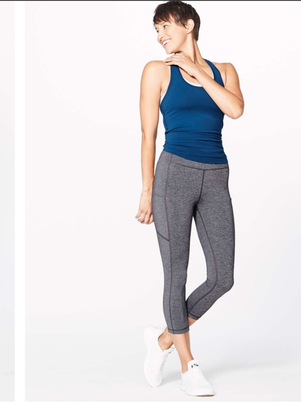 lululemon Speed Up Crop 21" Gray Athletic Leggings